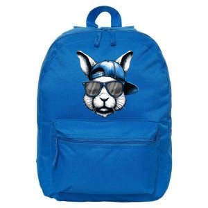 Cool Bunny Face Happy Easter 16 in Basic Backpack