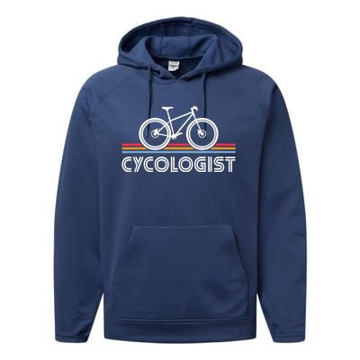 Cycologist Bicycle Funny Cycling - Cycologist Performance Fleece Hoodie