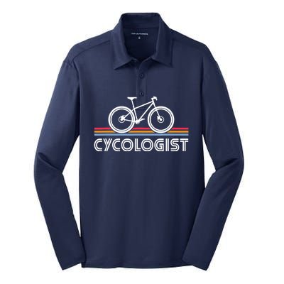 Cycologist Bicycle Funny Cycling - Cycologist Silk Touch Performance Long Sleeve Polo