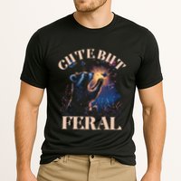 Cute But Feral Funny Raccoon Catching Butterfly Summer Great Gift Cooling Performance Crew T-Shirt