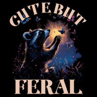 Cute But Feral Funny Raccoon Catching Butterfly Summer Great Gift Cooling Performance Crew T-Shirt