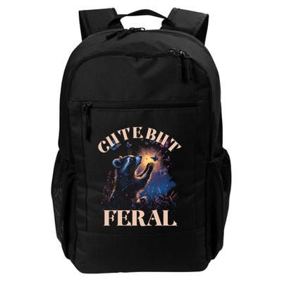 Cute But Feral Funny Raccoon Catching Butterfly Summer Great Gift Backpack