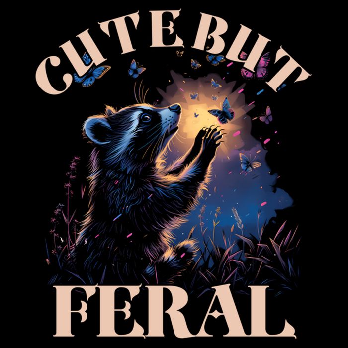 Cute But Feral Funny Raccoon Catching Butterfly Summer Great Gift Mug