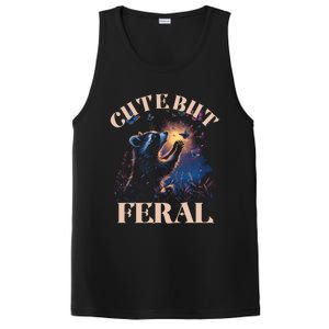 Cute But Feral Funny Raccoon Catching Butterfly Summer Great Gift PosiCharge Competitor Tank