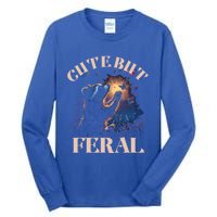 Cute But Feral Funny Raccoon Catching Butterfly Summer Great Gift Tall Long Sleeve T-Shirt