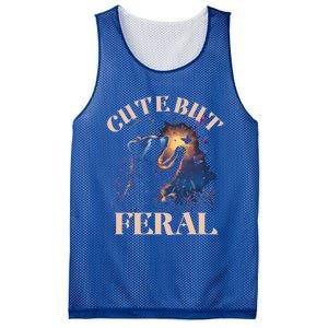 Cute But Feral Funny Raccoon Catching Butterfly Summer Great Gift Mesh Reversible Basketball Jersey Tank