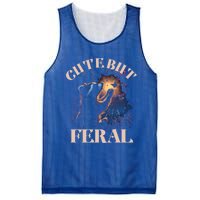 Cute But Feral Funny Raccoon Catching Butterfly Summer Great Gift Mesh Reversible Basketball Jersey Tank