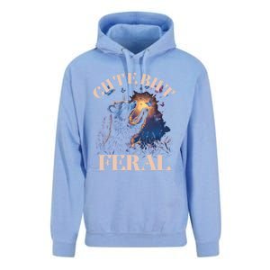 Cute But Feral Funny Raccoon Catching Butterfly Summer Great Gift Unisex Surf Hoodie