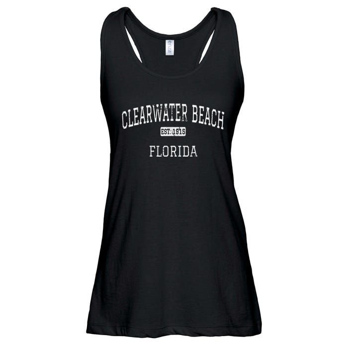 Clearwater Beach Florida FL Vintage Ladies Essential Flowy Tank