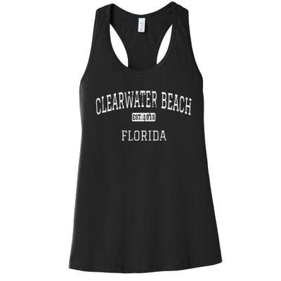 Clearwater Beach Florida FL Vintage Women's Racerback Tank