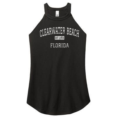 Clearwater Beach Florida FL Vintage Women's Perfect Tri Rocker Tank