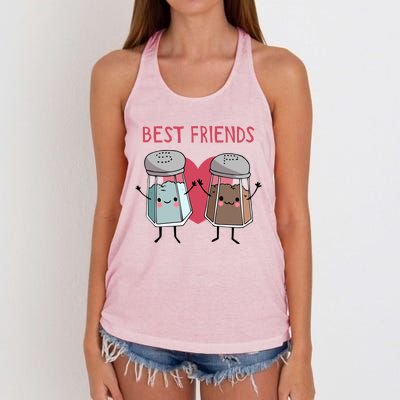 Cute Best Friends Salt And Pepper Gift Women's Knotted Racerback Tank