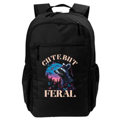 Cute But Feral Funny Raccoon Catching Butterfly Summer Gift Backpack