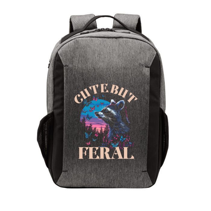 Cute But Feral Funny Raccoon Catching Butterfly Summer Gift Vector Backpack