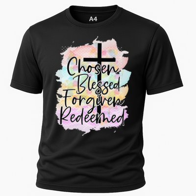 Chosen Blessed Forgiven Redeemed Christian Cross Jesus Cute Performance Shirt