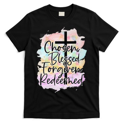 Chosen Blessed Forgiven Redeemed Christian Cross Jesus Cute T-Shirt