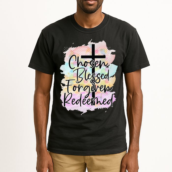 Chosen Blessed Forgiven Redeemed Christian Cross Jesus Cute Tall T-Shirt