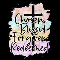 Chosen Blessed Forgiven Redeemed Christian Cross Jesus Cute 16 in Basic Backpack