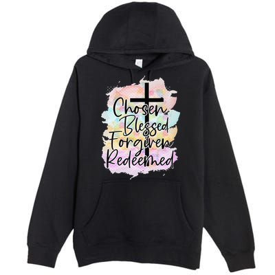 Chosen Blessed Forgiven Redeemed Christian Cross Jesus Cute Premium Pullover Hoodie