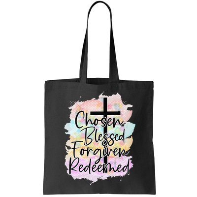 Chosen Blessed Forgiven Redeemed Christian Cross Jesus Cute Bag