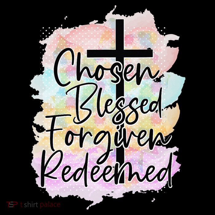 Chosen Blessed Forgiven Redeemed Christian Cross Jesus Cute Pom Pom 12in Knit Beanie