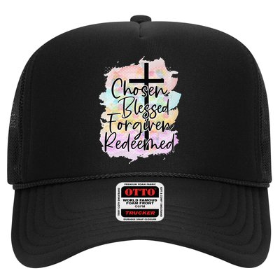 Chosen Blessed Forgiven Redeemed Christian Cross Jesus Cute Trucker Hat
