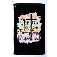 Chosen Blessed Forgiven Redeemed Christian Cross Jesus Cute Golf Towel