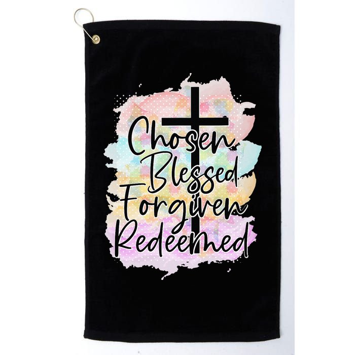 Chosen Blessed Forgiven Redeemed Christian Cross Jesus Cute Golf Towel