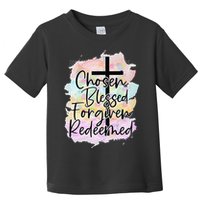 Chosen Blessed Forgiven Redeemed Christian Cross Jesus Cute Toddler T-Shirt