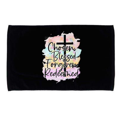 Chosen Blessed Forgiven Redeemed Christian Cross Jesus Cute Microfiber Hand Towel