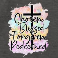 Chosen Blessed Forgiven Redeemed Christian Cross Jesus Cute Vector Backpack