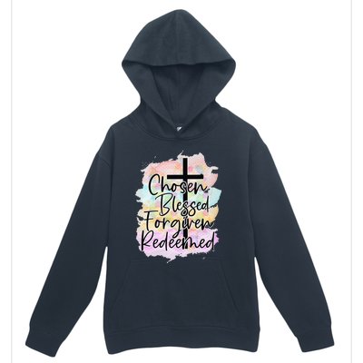 Chosen Blessed Forgiven Redeemed Christian Cross Jesus Cute Urban Pullover Hoodie