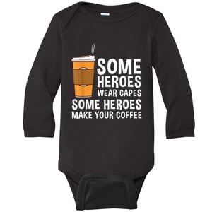 Cool Barista For Men Women Espresso Latte Art Coffee Beans Baby Long Sleeve Bodysuit