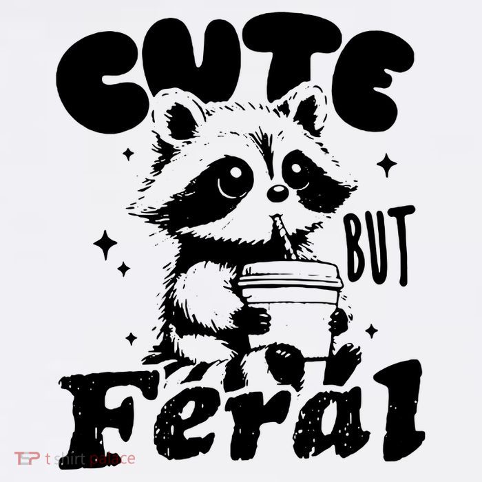 Cute But Feral Raccoon Funny Sarcastic Quote Mesh Reversible Basketball Jersey Tank