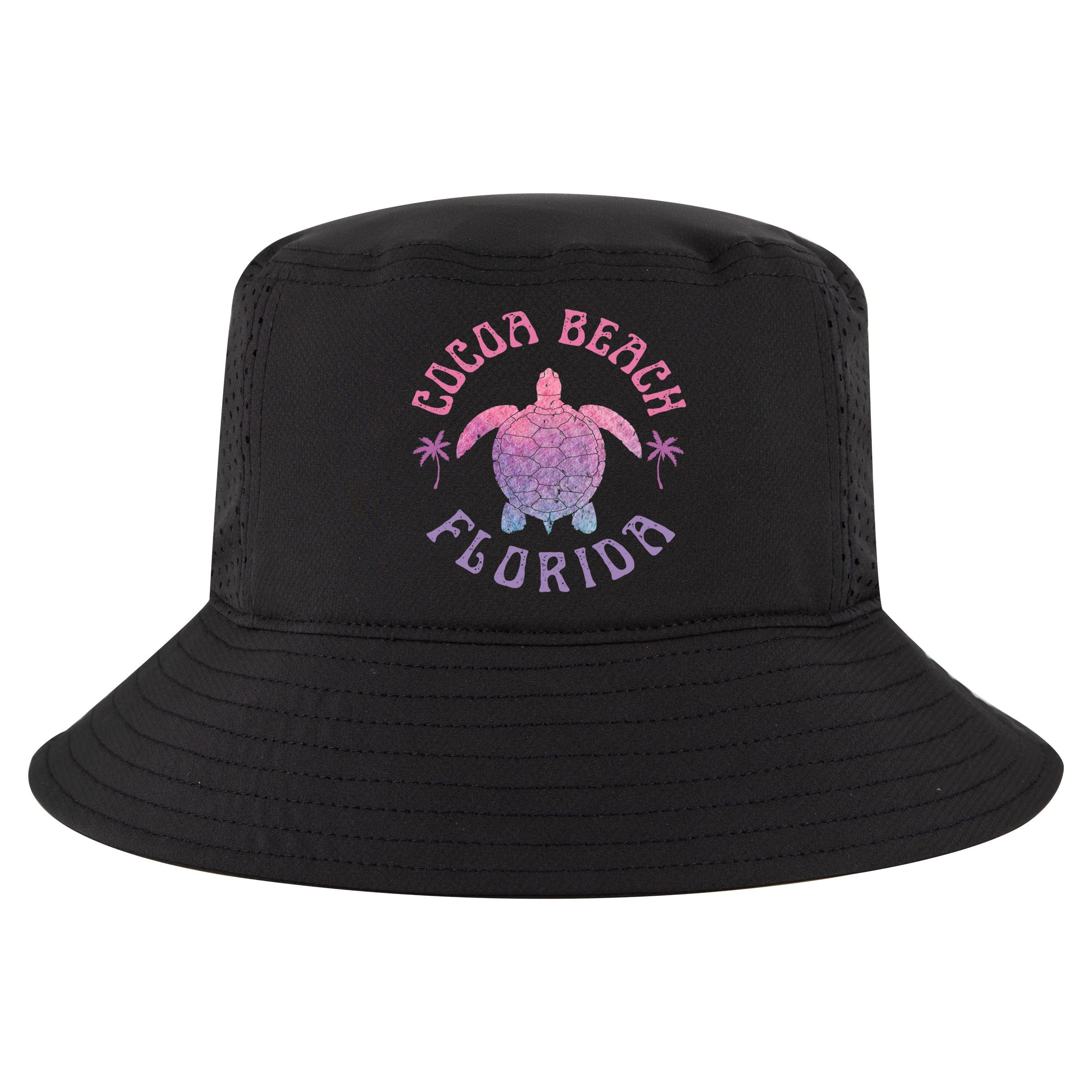 Cocoa Beach Florida Sea Turtle Summer Vacation Vintage Gift Cool Comfort Performance Bucket Hat
