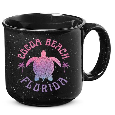 Cocoa Beach Florida Sea Turtle Summer Vacation Vintage Gift 15oz Campfire Ceramic Mug