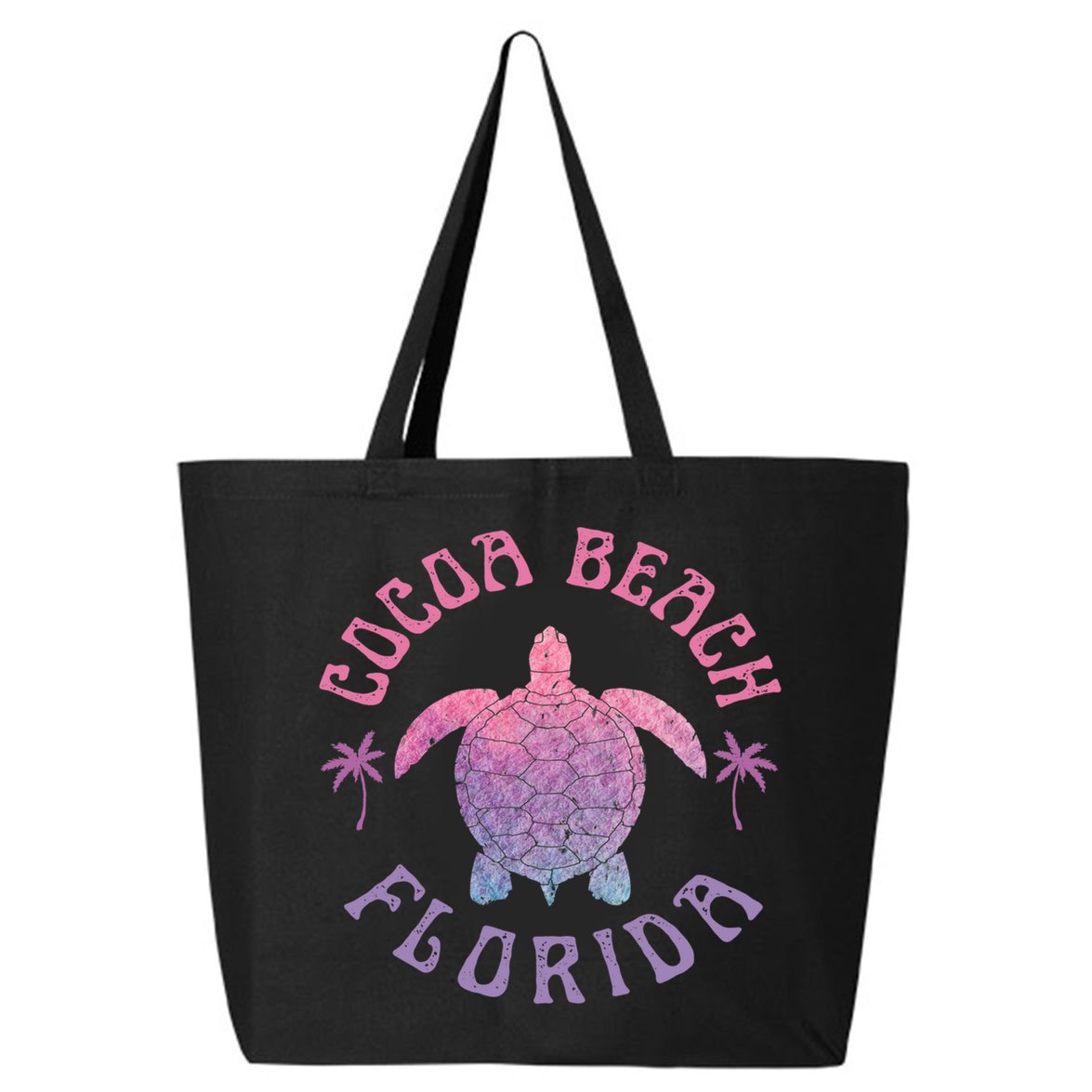 Cocoa Beach Florida Sea Turtle Summer Vacation Vintage Gift 25L Jumbo Tote