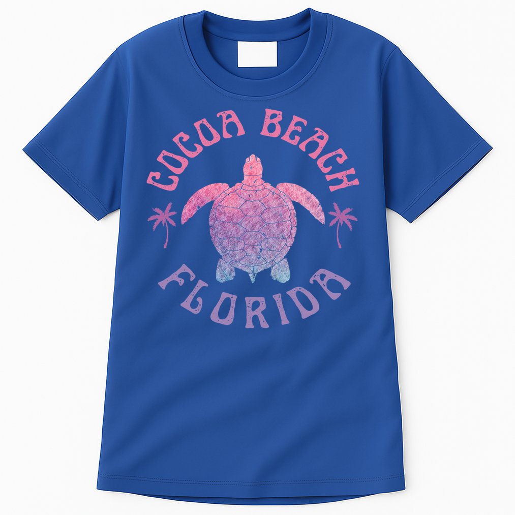 Cocoa Beach Florida Sea Turtle Summer Vacation Vintage Gift Tall T-Shirt