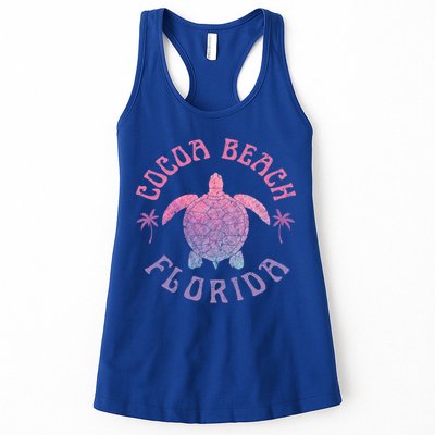 Cocoa Beach Florida Sea Turtle Summer Vacation Vintage Gift Womens Tank Top