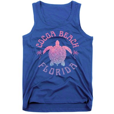 Cocoa Beach Florida Sea Turtle Summer Vacation Vintage Gift Tank Top