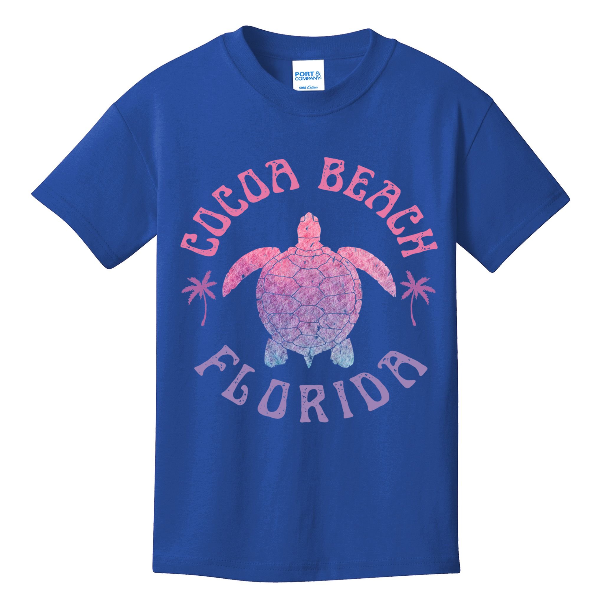 Cocoa Beach Florida Sea Turtle Summer Vacation Vintage Gift Kids T-Shirt