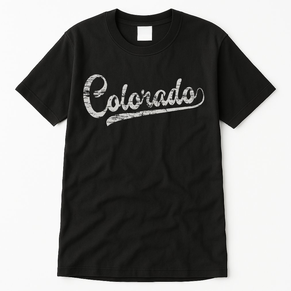 Colorado Baseball Fan Vintage Rocky Mountains Tall T-Shirt