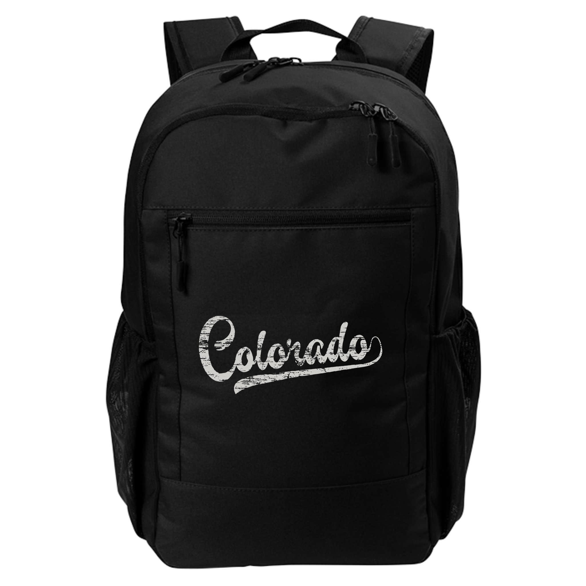 Colorado Baseball Fan Vintage Rocky Mountains Backpack