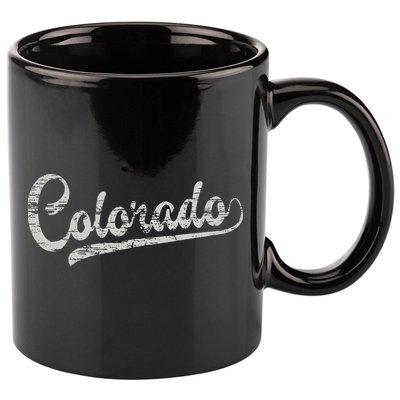 Colorado Baseball Fan Vintage Rocky Mountains 11oz C Handle Ceramic Mug