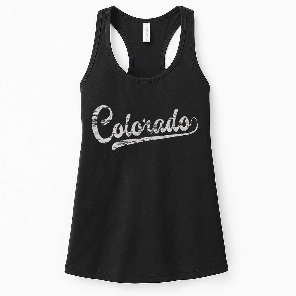 Colorado Baseball Fan Vintage Rocky Mountains Womens Tank Top