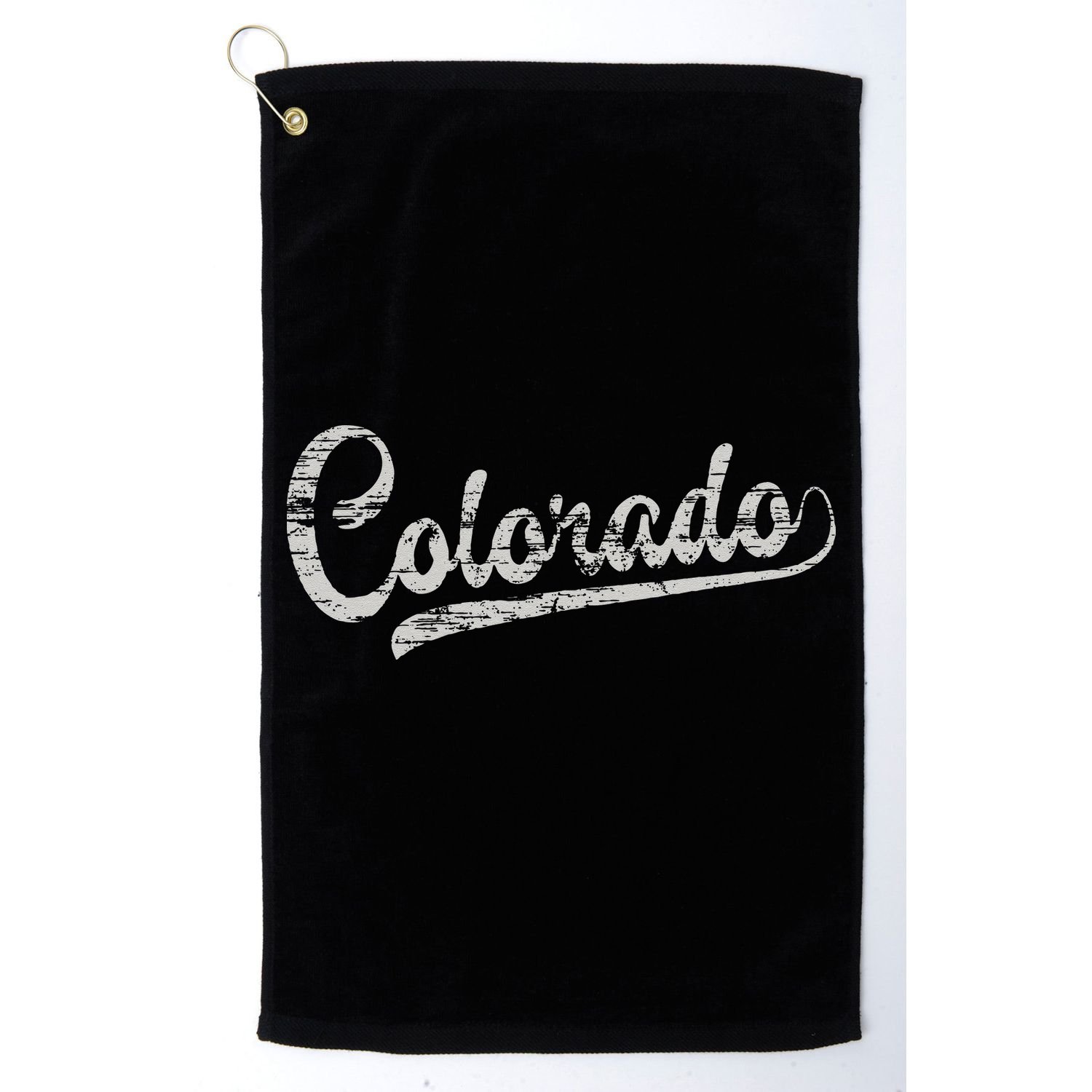 Colorado Baseball Fan Vintage Rocky Mountains Golf Towel