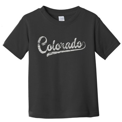 Colorado Baseball Fan Vintage Rocky Mountains Toddler T-Shirt