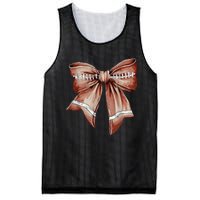 Coquette Bow Funny Football Lover Game Day Football Mom Mama Mesh Reversible Basketball Jersey Tank