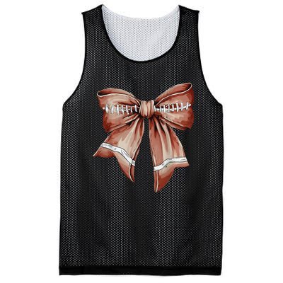 Coquette Bow Funny Football Lover Game Day Football Mom Mama Mesh Reversible Basketball Jersey Tank