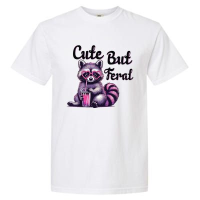 Cute But Feral Raccoon Funny Meme Garment-Dyed Heavyweight T-Shirt